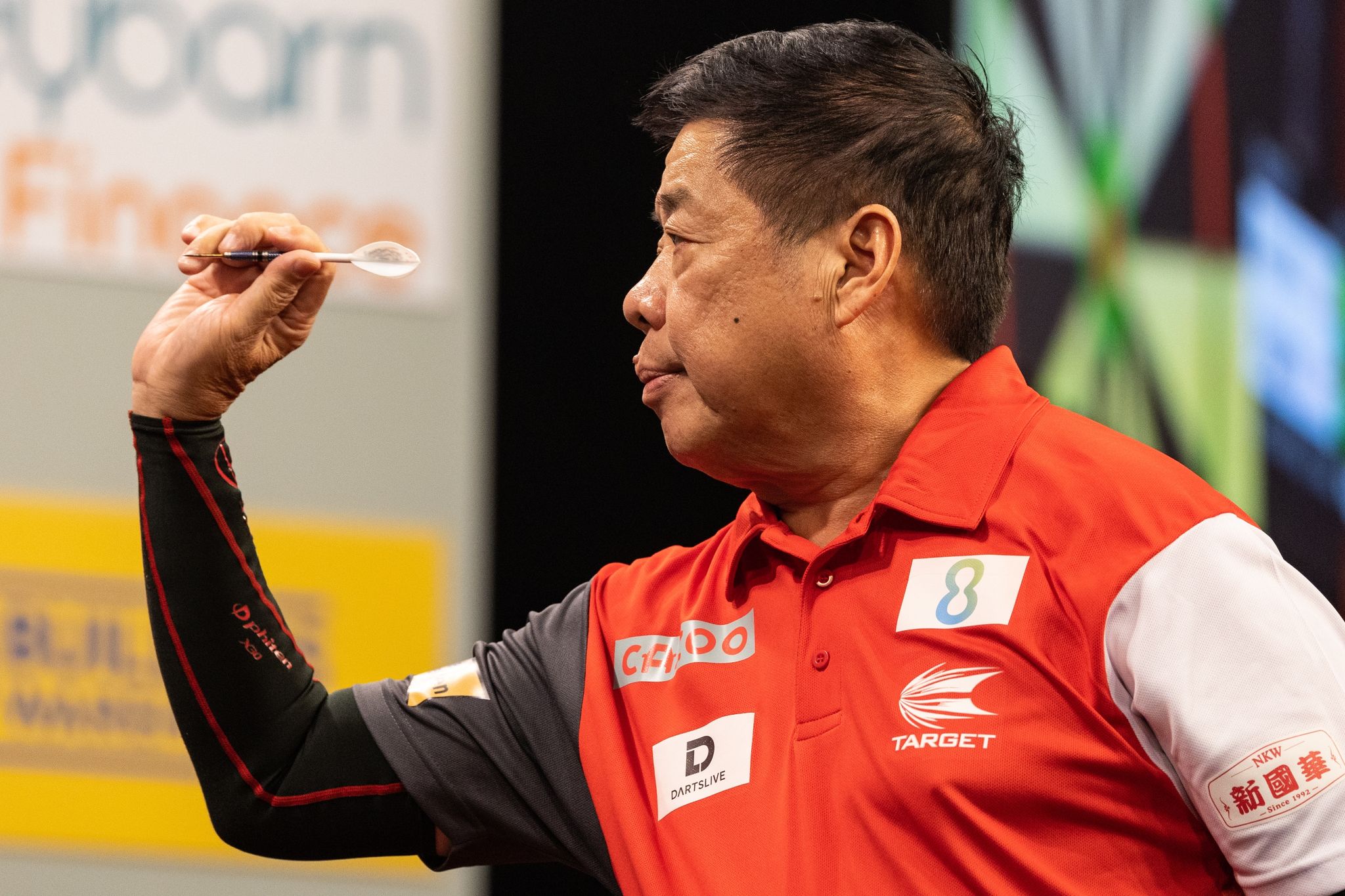 Ist bei der Darts-Team-WM in Frankfurt früh ausgeschieden: Paul Lim (Team Singapur).