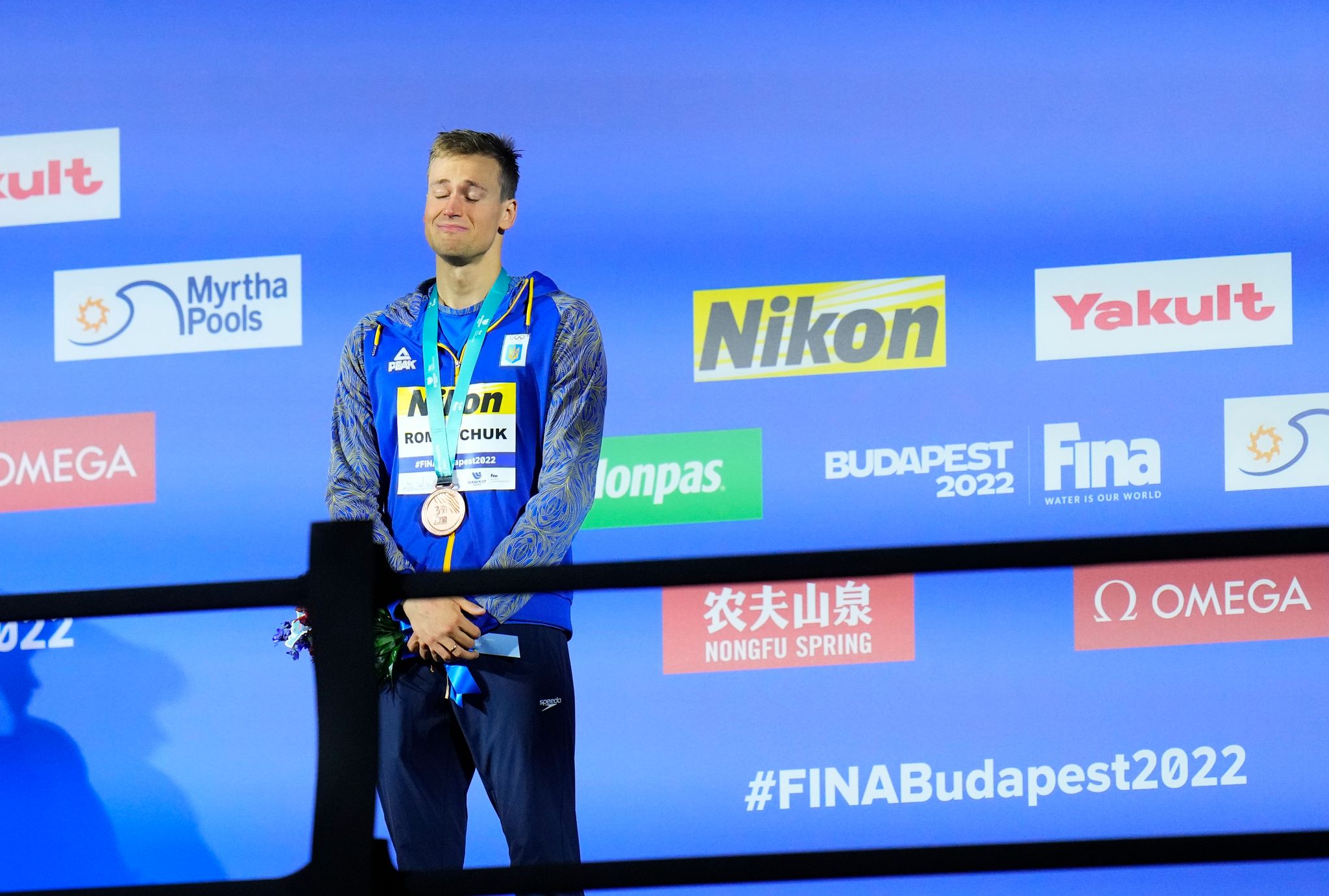Der Ukrainer Mychajlo Romantschuk freut sich auf ein geplantes Wiedersehen mit seinen Eltern bei der Schwimm-WM