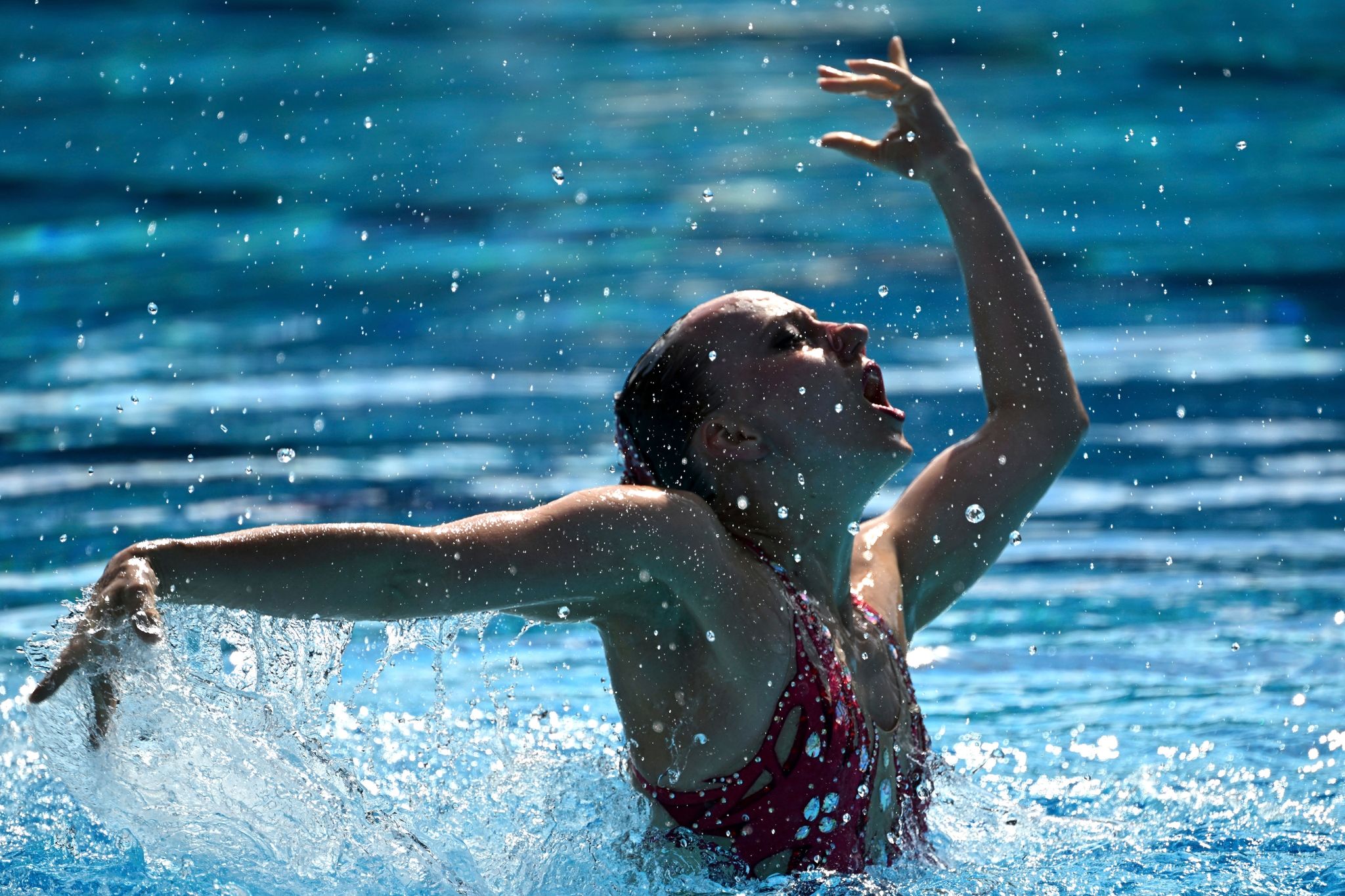 Synchronschwimmerin Marlene Bojer bei ihrer Kür.