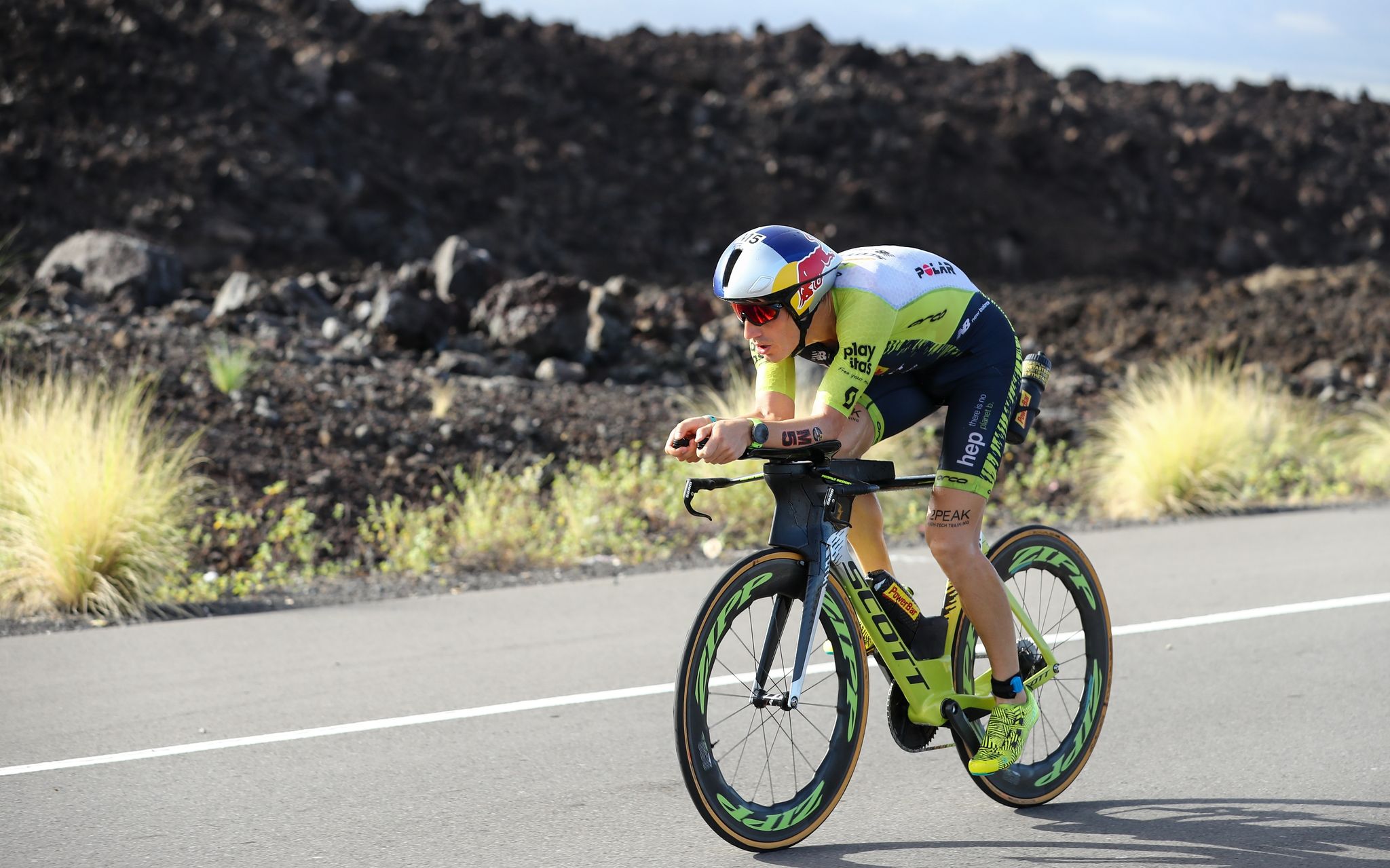 Bei der Ironman-WM auf Hawaii im Jahr 2019 in Einsatz: Sebastian Kienle.