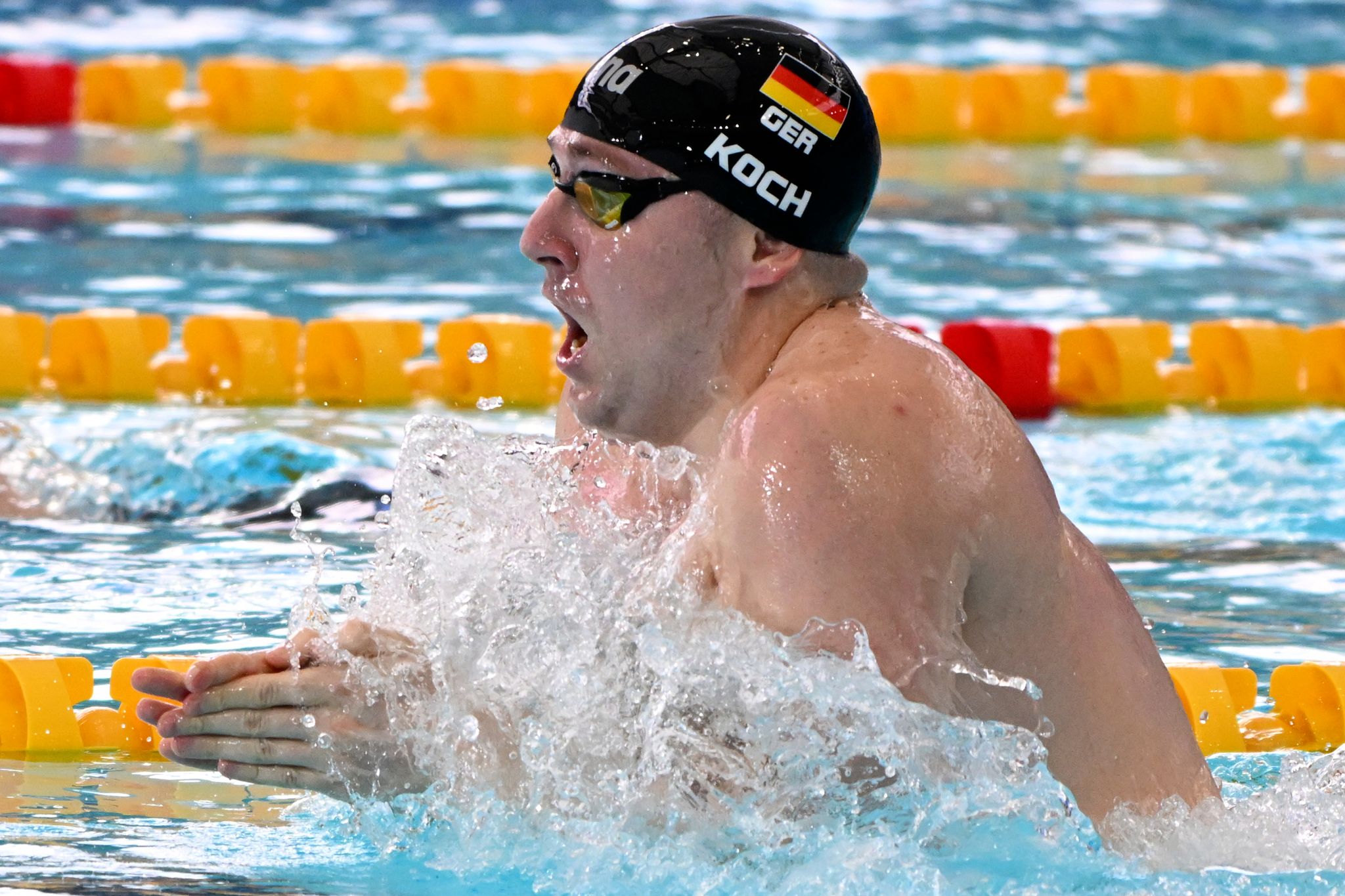 Marco Koch schwamm über 200 Meter Brust auf siebten Platz.