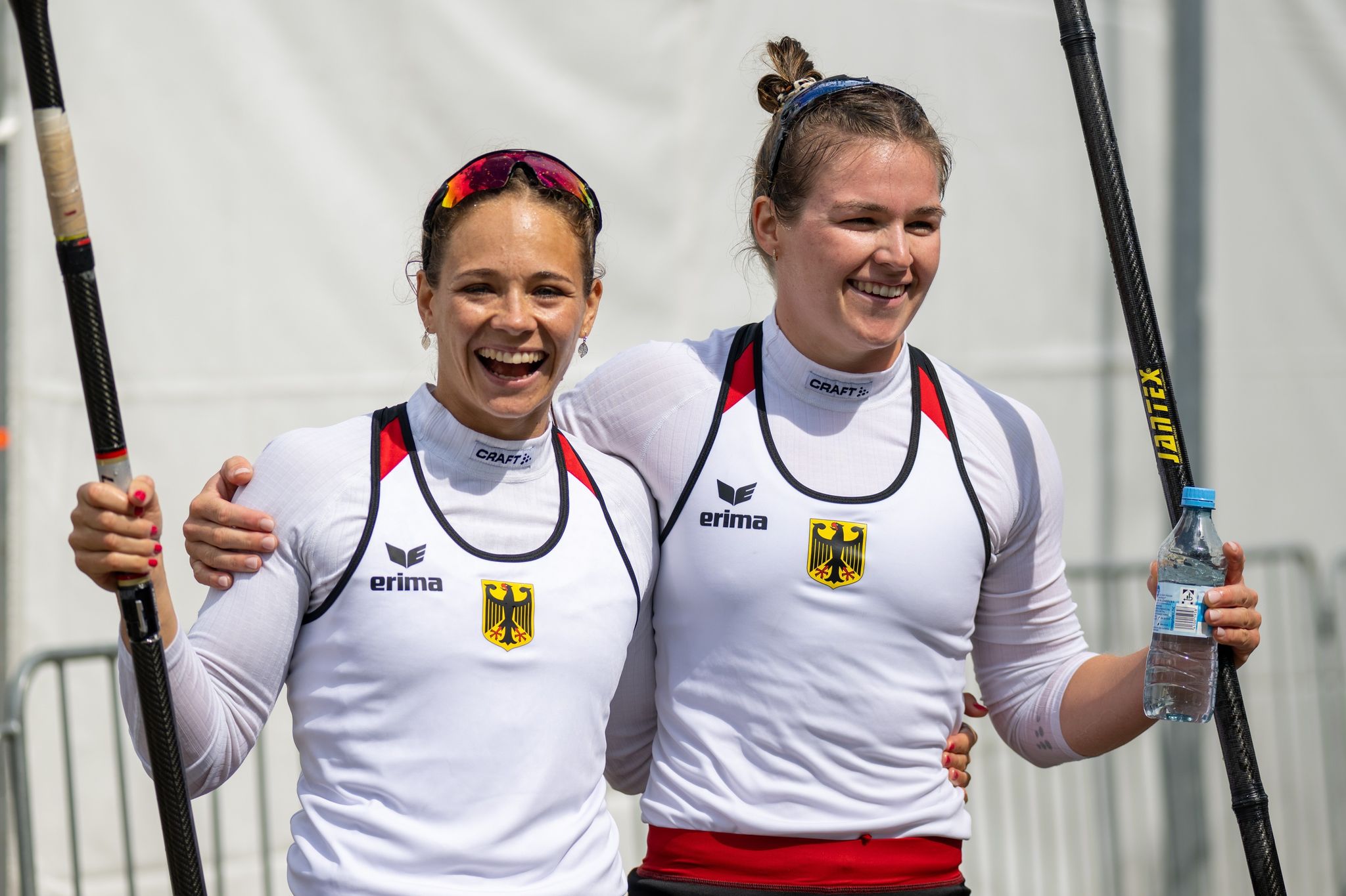 Kamen im Kajak-Zweier über 500 Meter auf Platz drei: Paulina Paszek (l.) und Jule Hake