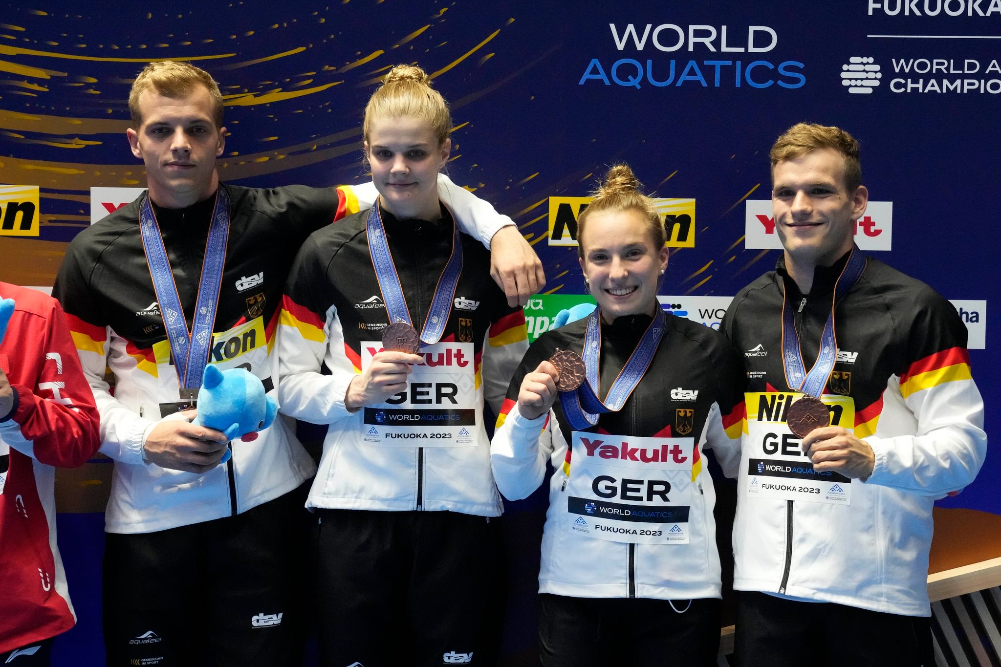 Das DSV-Quartett holte im Mixed-Team-Wettbewerb Bronze.
