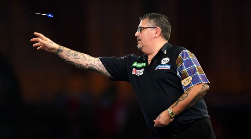 Gary Anderson in Aktion.