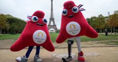 Die Maskottchen der Olympischen (l) und Paralympischen Spiele Paris 2024.