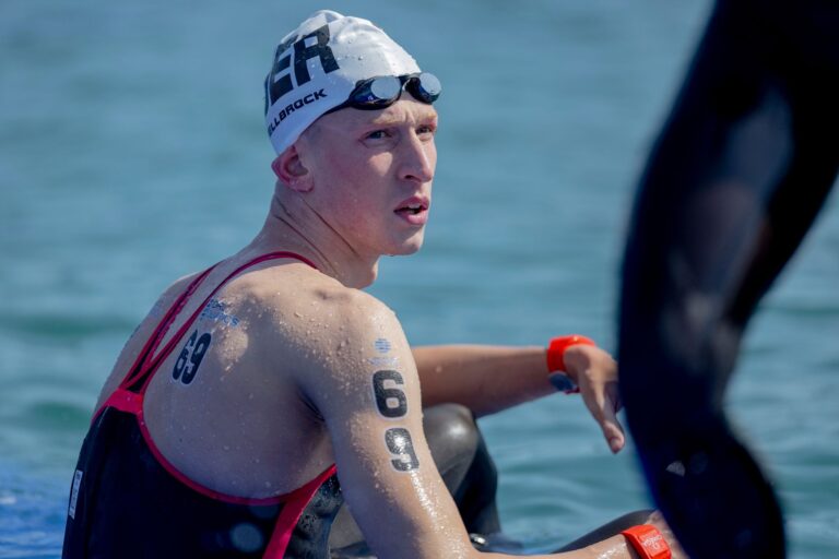 Florian Wellbrock schwamm im Freiwasser-Rennen über zehn Kilometer nur auf Rang 29.