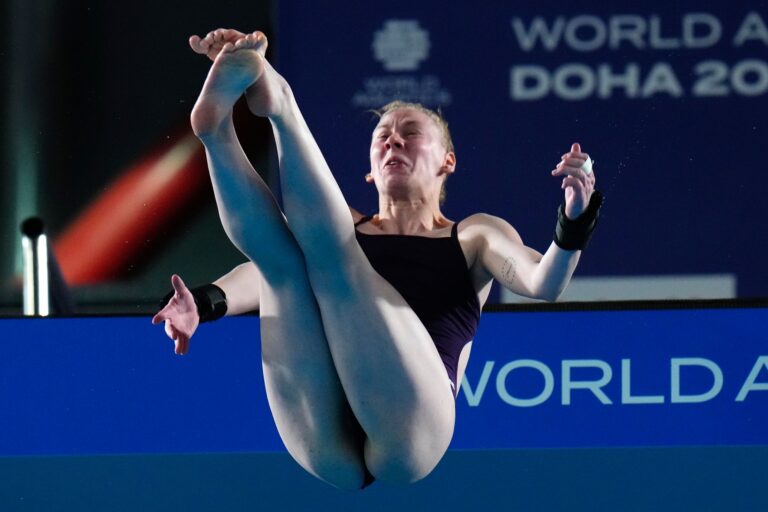 Wasserspringerin Pauline Pfeif hat in Katar den zehnten Platz belegt.