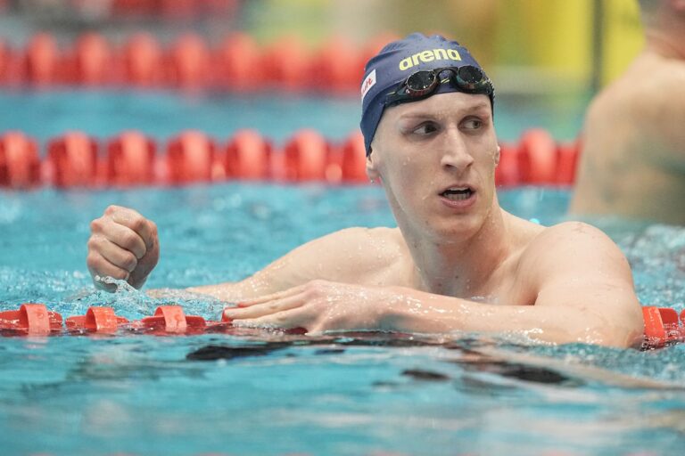 Lukas Märtens schwamm über 400 Meter Freistil knapp am Weltrekord vorbei.