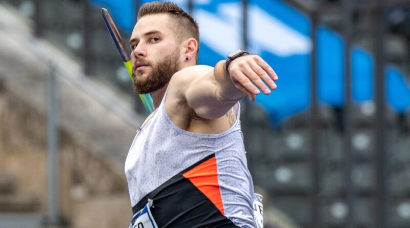 Johannes Vetter aus Deutschland im Wettkampf.