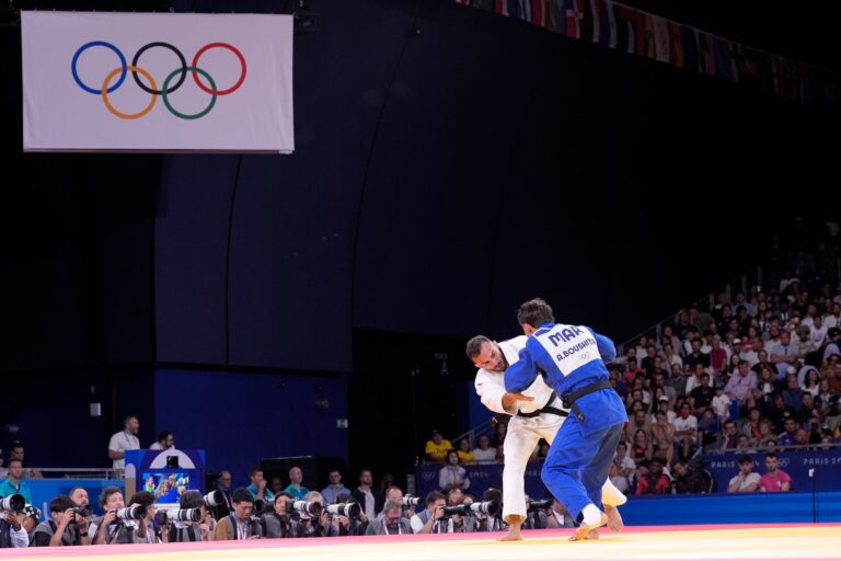 Die Judo-Kämpfe in Paris werden in der Champs-de-Mars-Arena ausgetragen.