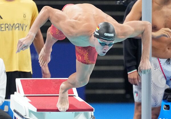 Schwimmer Josha Salchow belegt mit der Freistilstaffel im Finale den siebten Platz.