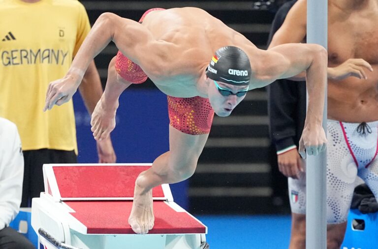 Schwimmer Josha Salchow belegt mit der Freistilstaffel im Finale den siebten Platz.