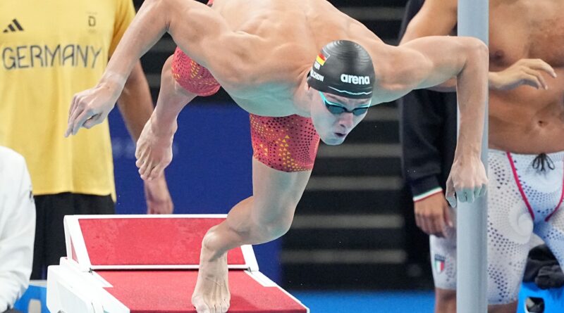 Schwimmer Josha Salchow belegt mit der Freistilstaffel im Finale den siebten Platz.