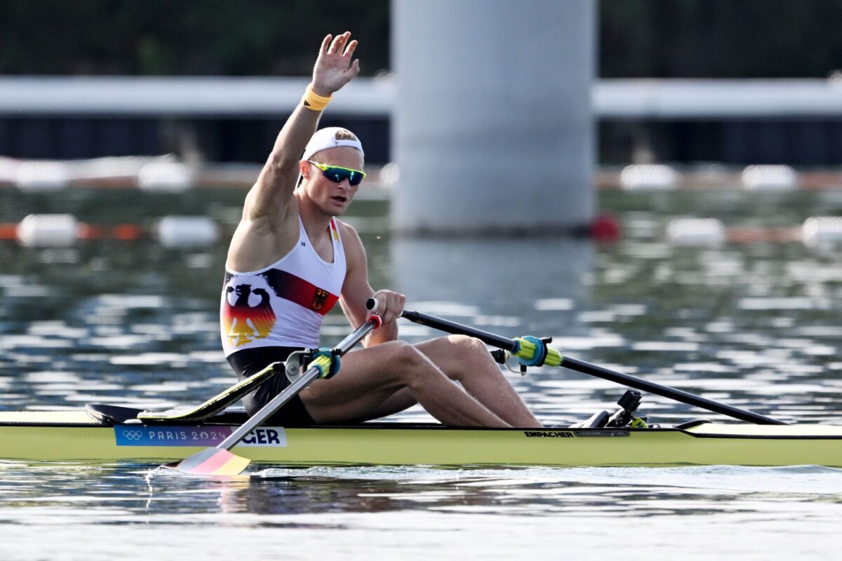 Geschafft: Oliver Zeidler steht m Halbfinale der olympischen Ruderregatta.