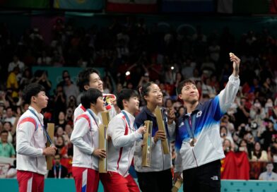 Ein Selfie für die Ewigkeit: Nord- und Südkoreaner bei Olympia mit dem chinesischen Team,