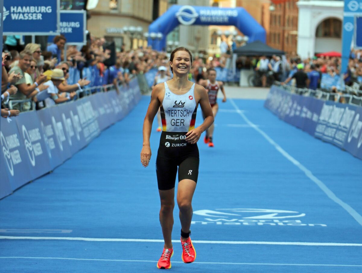 Lisa Tertsch sicherte sich beim Triathlon in Hamburg den zweiten Platz.