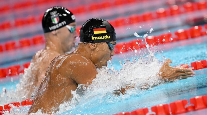 Melvin Imoudu hat über 100 Meter Brust Platz vier belegt.