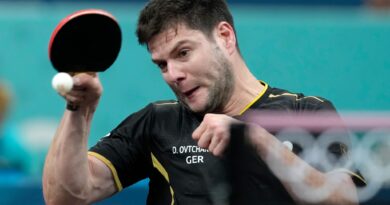 Dimitrij Ovtcharov kämpfte in seinem Achtelfinale auch gegen das französische Publikum.