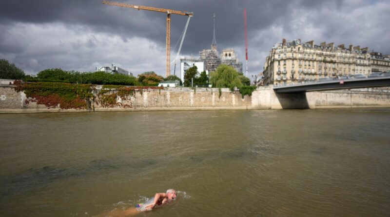 Die Freiwasserschwimmer sollen in der Seine ihre Olympiasieger ermitteln.