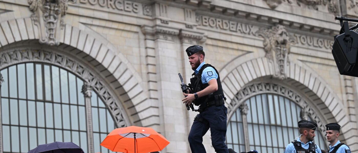 Ein Großaufgebot der Polizei sicherte die Eröffnung der Olympischen Spiele.