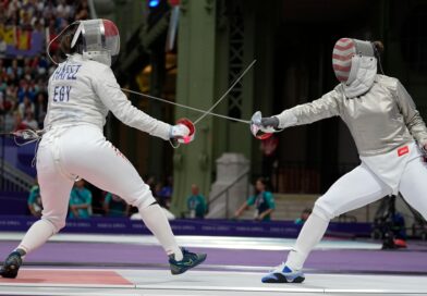 Nada Hafez (l) bei ihrem Sieg in der ersten Runde.