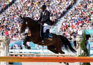 Marvin Dogue bei seinem Ritt im olympischen Finale.