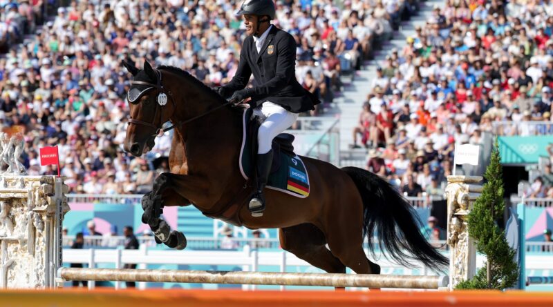 Marvin Dogue bei seinem Ritt im olympischen Finale.