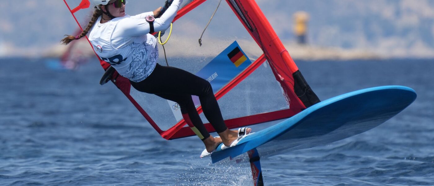 Windsurferin Theresa Steinlein schaffte es als Achte ins Olympia-Finale.