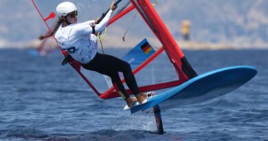 Windsurferin Theresa Steinlein schaffte es als Achte ins Olympia-Finale.