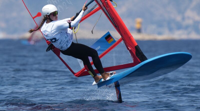 Windsurferin Theresa Steinlein schaffte es als Achte ins Olympia-Finale.