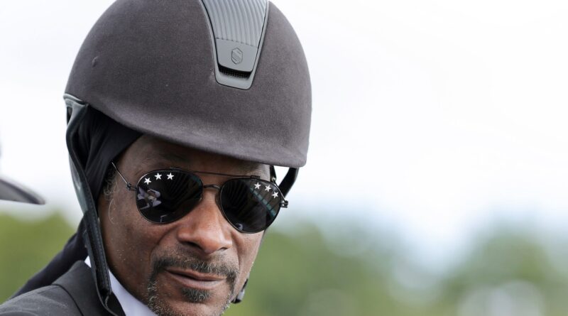 Rapper Snoop Dogg ließ sich bei Olympia auch beim Reiten blicken.