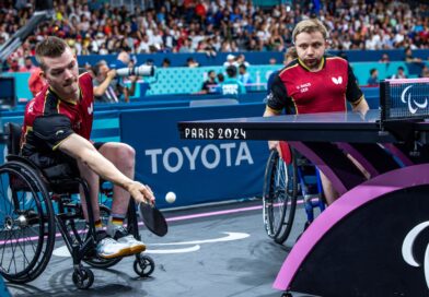 Valentin Baus und Thomas Schmidberger kämpfen im Tischtennis-Doppel um Gold.