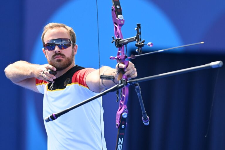 Bogenschütze Florian Unruh verpasst die Einzel-Medaille nur knapp.