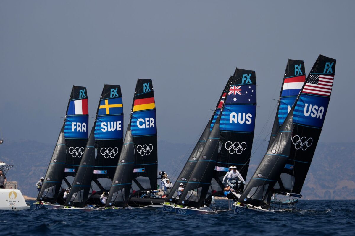 Die Boote am Start des Medal Race.