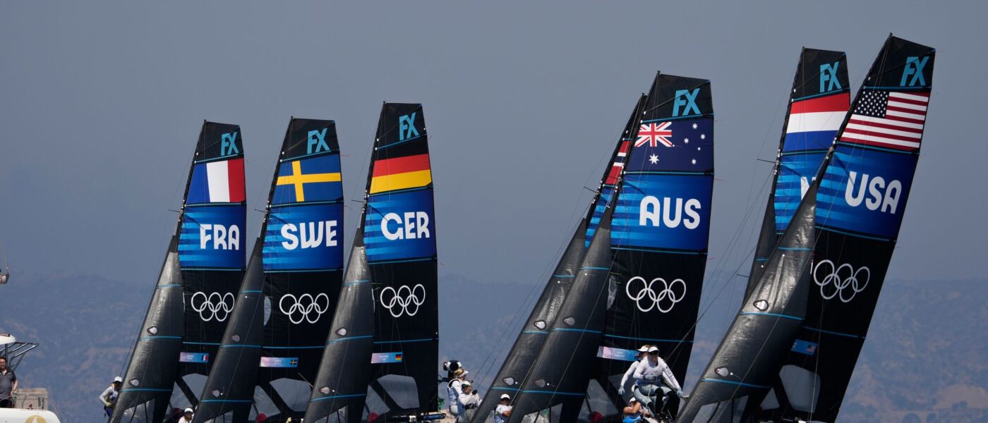 Die Boote am Start des Medal Race.