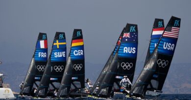 Die Boote am Start des Medal Race.