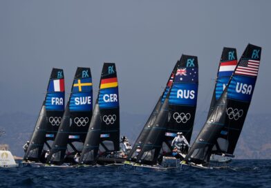 Die Boote am Start des Medal Race.