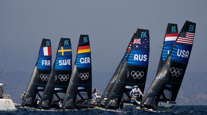 Die Boote am Start des Medal Race.