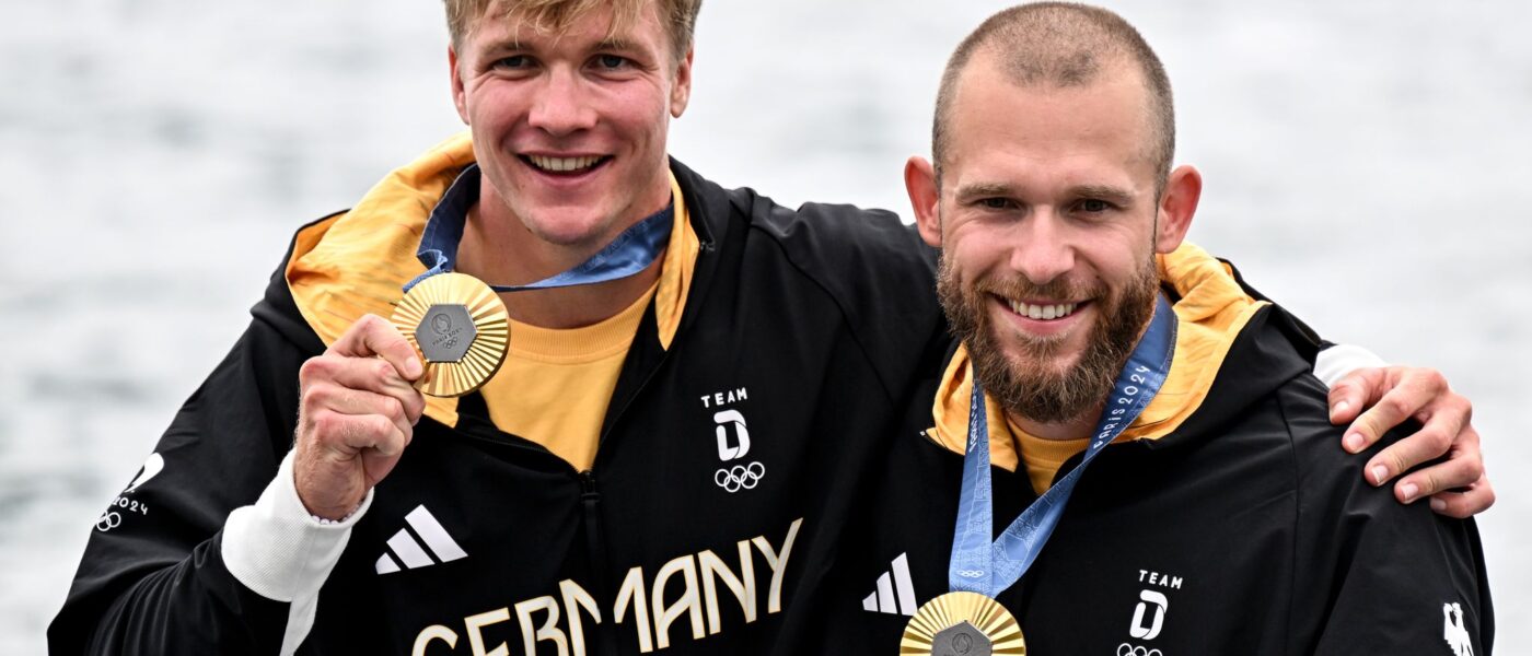 Nach Gold im Kajak-Vierer gab es für das Duo Jacob Schopf und Max Lemke auch Gold im Kajak-Zweier.