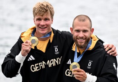 Nach Gold im Kajak-Vierer gab es für das Duo Jacob Schopf und Max Lemke auch Gold im Kajak-Zweier.