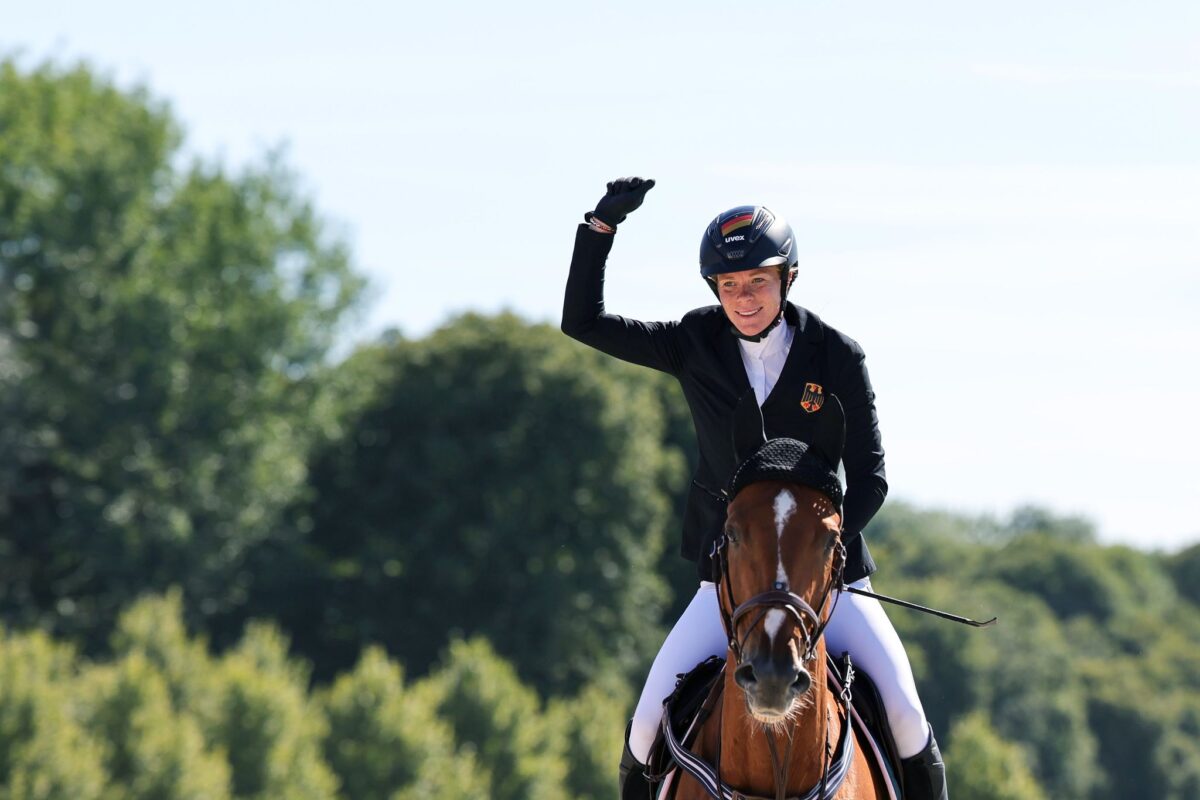 Annika Zillekens jubelt nach einem fehlerfreien Finalritt.