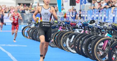 In China feiert Lisa Tertsch ihren ersten Sieg in der World Triathlon Championship Serie.